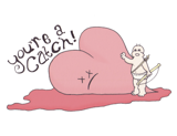 youre_a_catch_preview You're a Catch - cupid slays heart beast greeting card