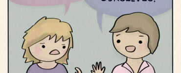 Two people. The first one says "AI is gonna destroy humanity." The other guy responds, "It's so efficient - we don't even have to do it ourselves!"