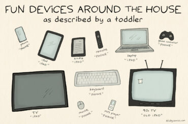 Fun devices around the house, as described by a toddler