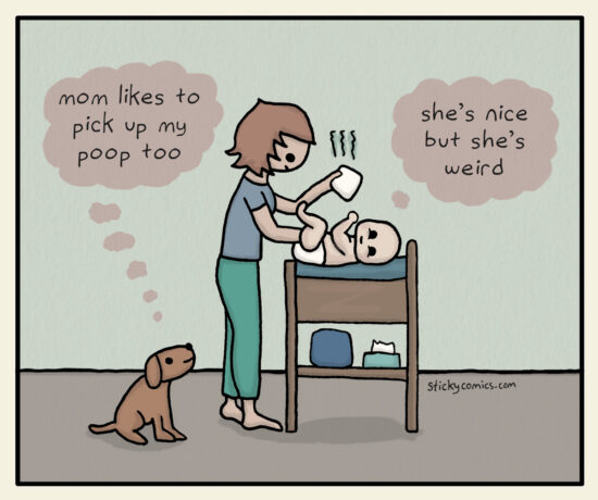 Poop Fall Comic Picking up poop – sticky comics