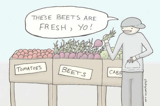 "We Got the Beat", "Beet It", anything by the "Beetles" ... the beet eating soundtrack knows no boundaries