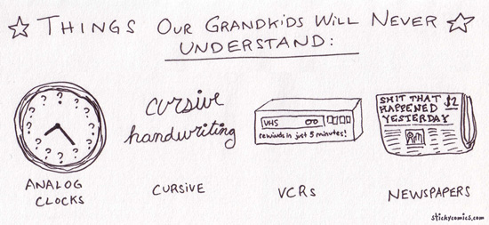 things our grandkids will never understand