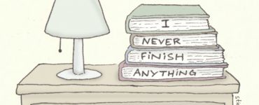 This drawing is a lie. I have at least three times more books than this on my nightstand.