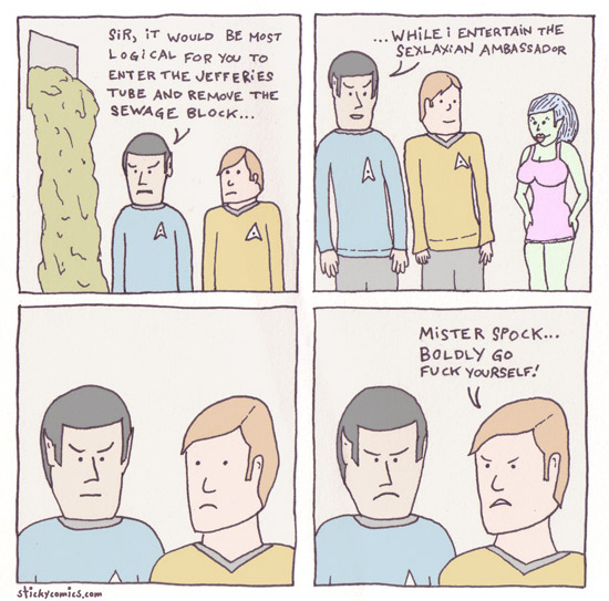 Captain Kirk and Mr Spock Star Trek Comic
