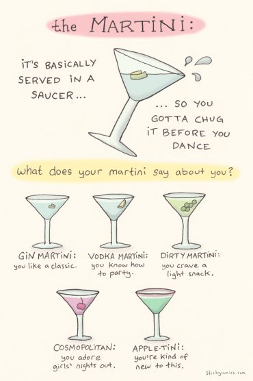 what does your martini say about you? other than "hey, I can hold a saucer full of booze without spilling!" of course...