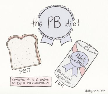 the PBJ/PBR diet may help you squeeze into skinny jeans