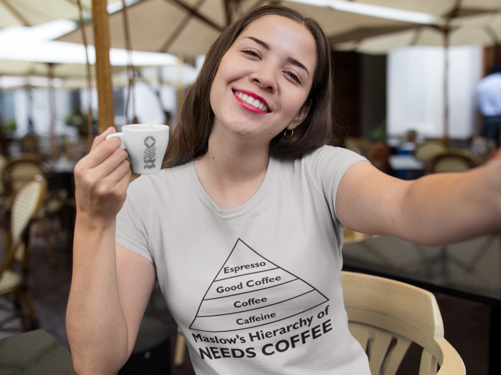 Maslow's Hierarchy of Needs Coffee T-Shirt