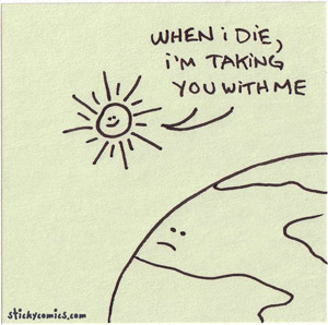 sun and earth have a dysfunctional relationship