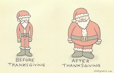 Thanksgiving: a festive stopover on Santa's sleigh ride to rock bottom