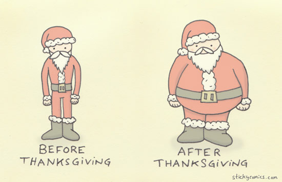 Thanksgiving: a festive stopover on Santa's sleigh ride to rock bottom