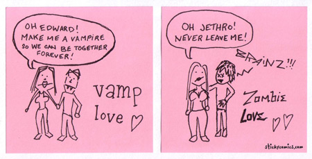 vampire love vs. zombie love