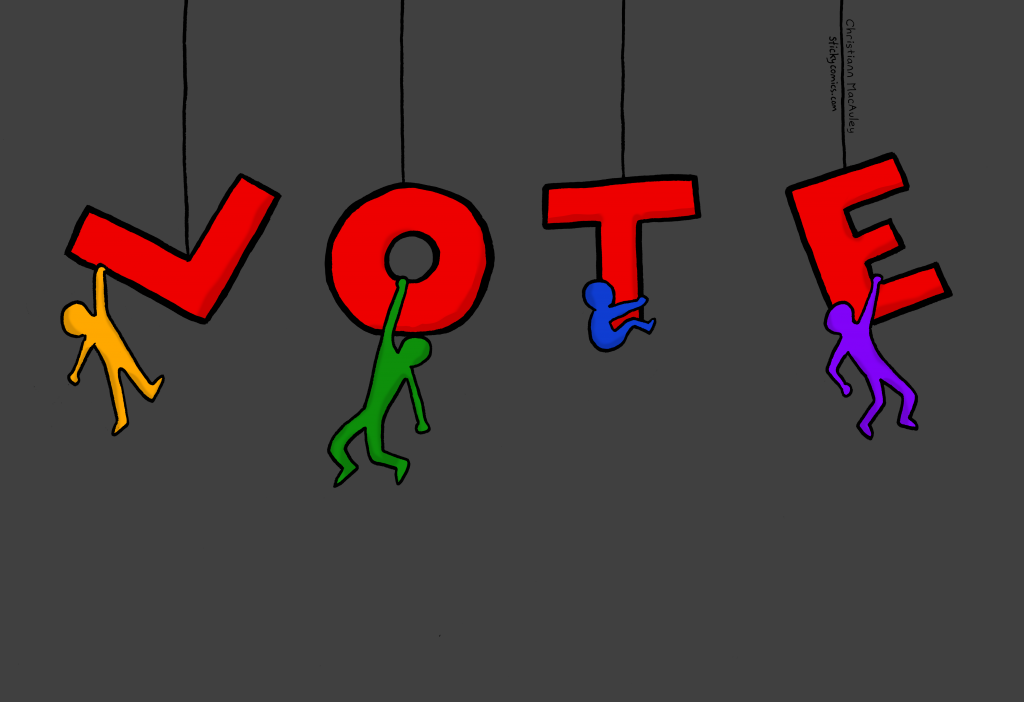 Vote. People are hanging onto the letters. 