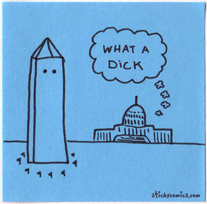 washington monument - what a dick