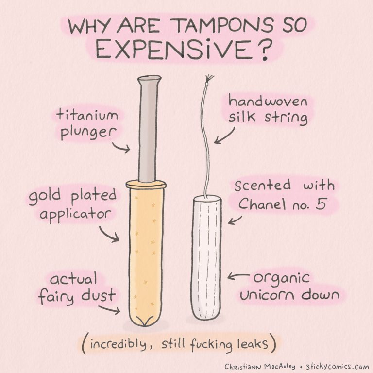 Why are tampons so expensive? sticky comics